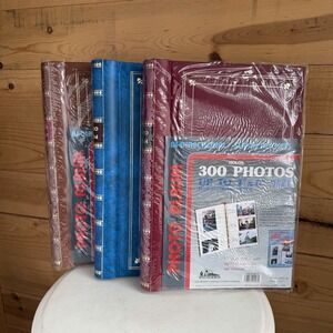 VTG Pioneer Bi-Directional Pocket Photo Album 4x6 300 Pics Red Brown Blue NEW